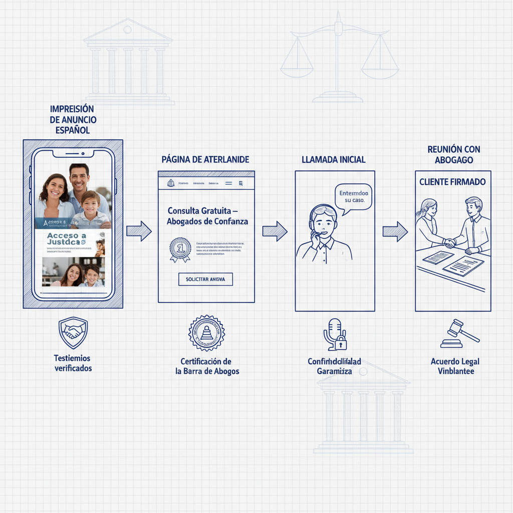 Bilingual intake conversion funnel for marketing to hispanic personal injury clients